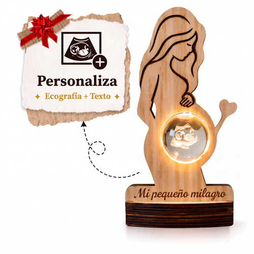 Lámpara LED Personalizada con Ecografía 3D