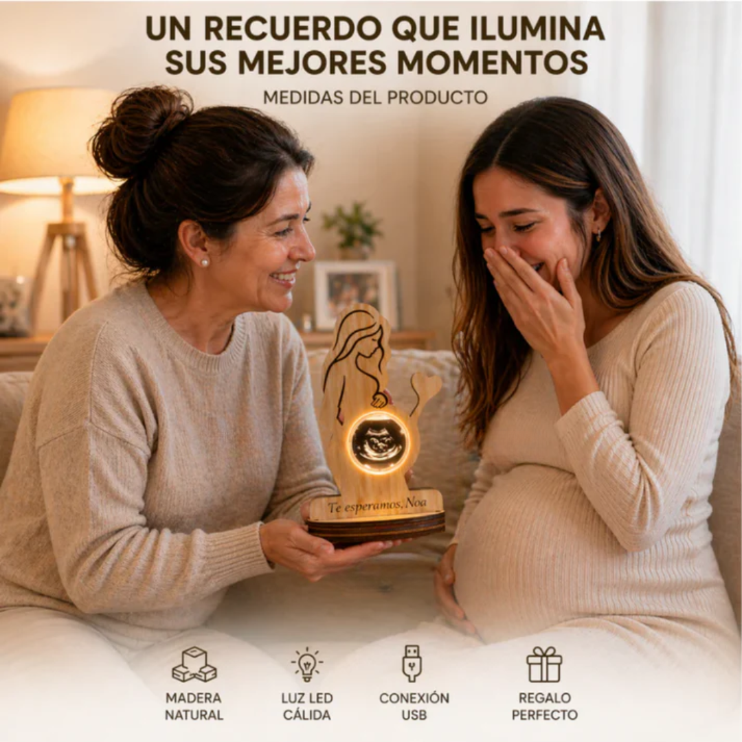 Lámpara LED Personalizada con Ecografía 3D